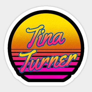 Tina Personalized Name Birthday Retro 80s Styled Gift Sticker